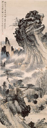 Mountain Landscape, 81 x 30 1/4 in.