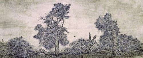Qin Qiguai, 53 x 127 in.